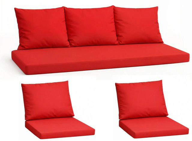 Setgarden Komfort Gartenloungekissen Set in Rot für Technorattan-Möbel, 1-teilig, B: 150 cm, T: 50 cm - Bild 1