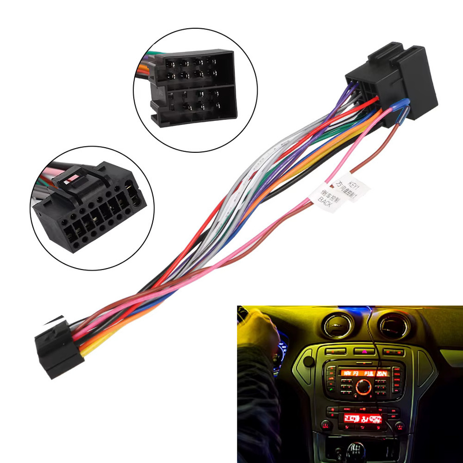 Alpine 16-poliger ISO-Standard Steckerkabel-Adapter für Auto-Radio in Multicolor - Bild 3