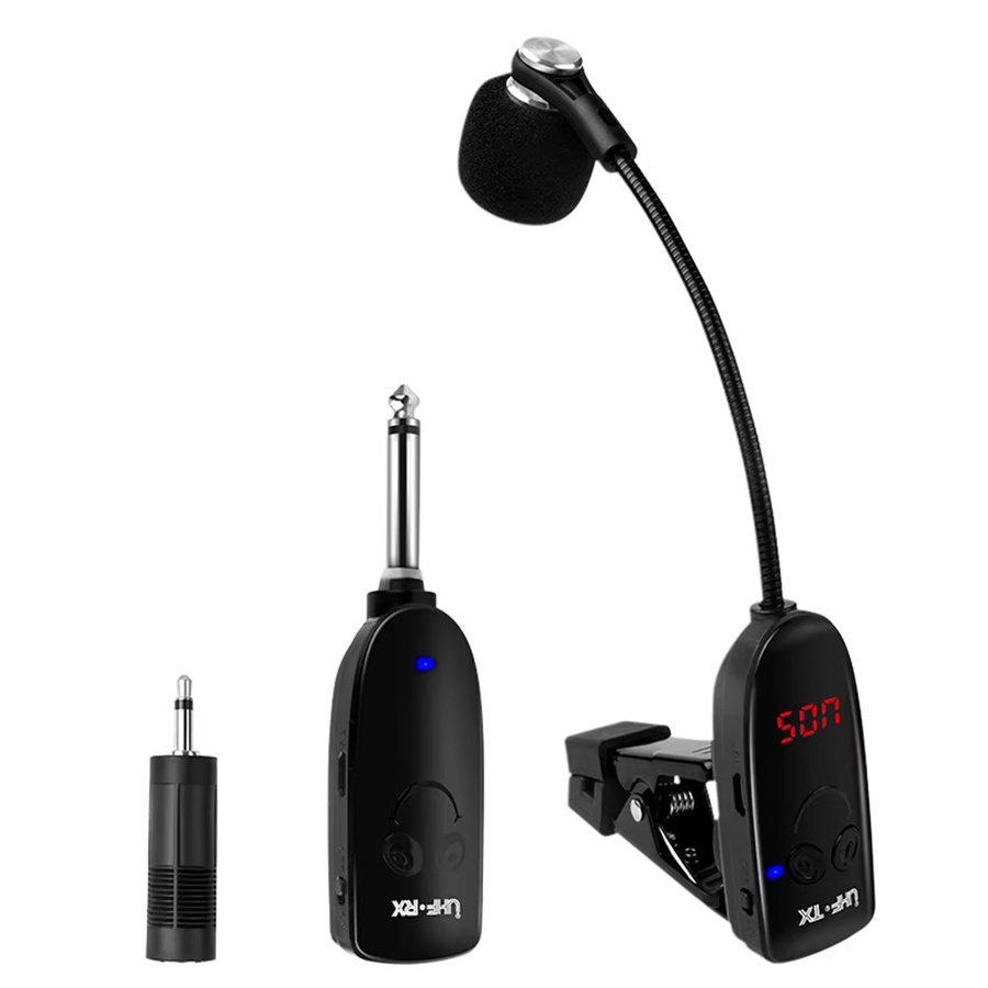 AyeBeau UHF Saxophon Drahtloses Mikrofon Set mit Sender und Empfänger in Schwarz - Bild 5