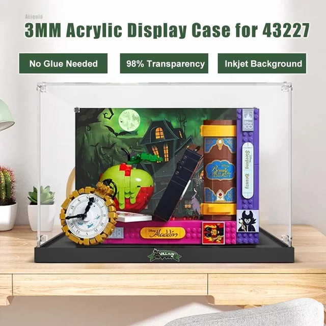 Transparente Acryl-Vitrine für Lego 43227 Bösewichtssymbole, 3 mm dicke Schutzhülle aus Kunststoff - Bild 1