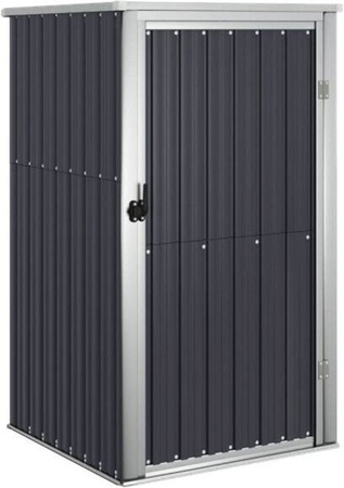 vidaXL Geräteschuppen aus verzinktem Stahl in Anthrazit mit Schrägdach, B/T/H: 88 x 89 x 161 cm