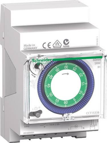 Schneider Electric CCT15338 Hutschienen-Zeitschaltuhr analog 230V in Weiß - Bild 1
