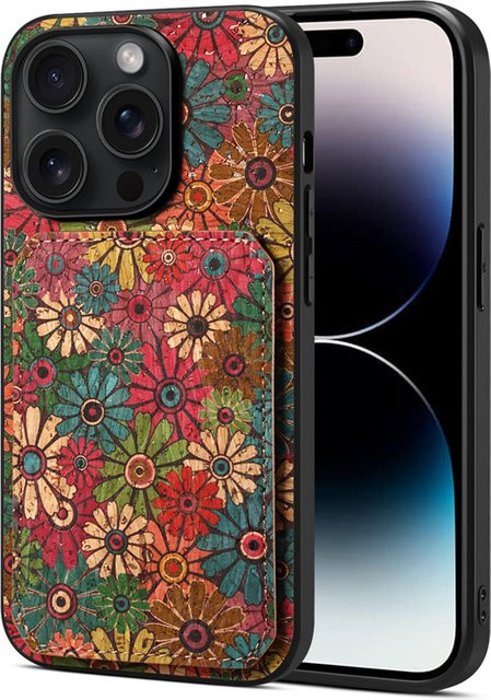 Denior 2-in-1 Multifunktions-Handyhülle aus Holz mit integrierter Brieftasche für iPhone 15 14 13 12 11 Pro Max XS XR 7 8 Plus - Bild 1