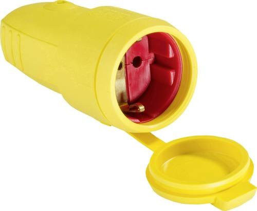AS Schwabe Schutzkontaktkupplung Gummi 230V Gelb IP44 - Bild 1