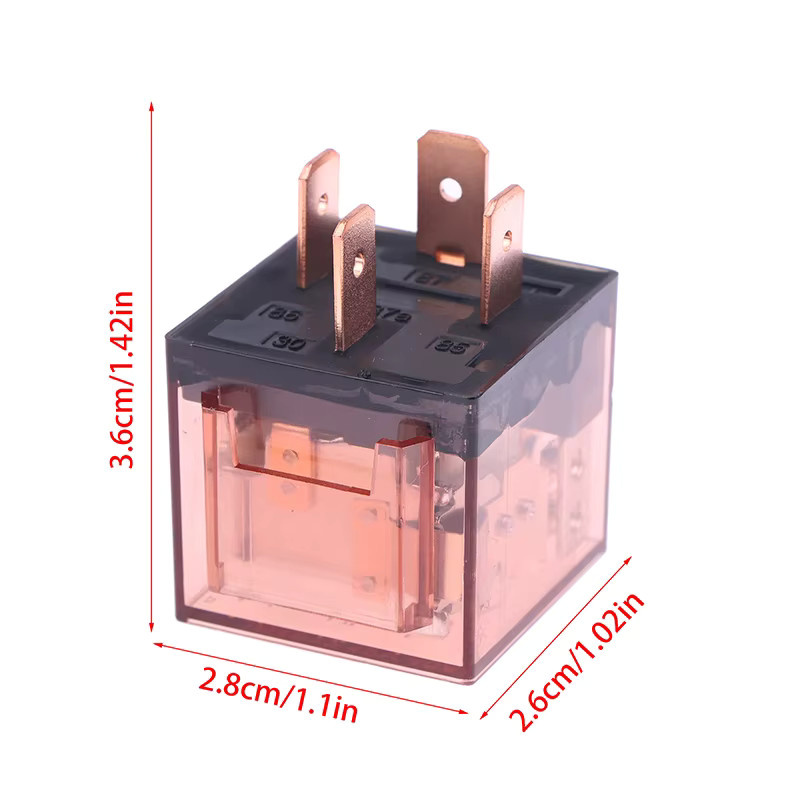 Sommer6 DC 12V 40A Kfz-Relais Wasserdichtes Hochleistungs-Schaltrelais für Fahrzeuge mit 4-Pin oder 5-Pin Ausführung - Bild 2