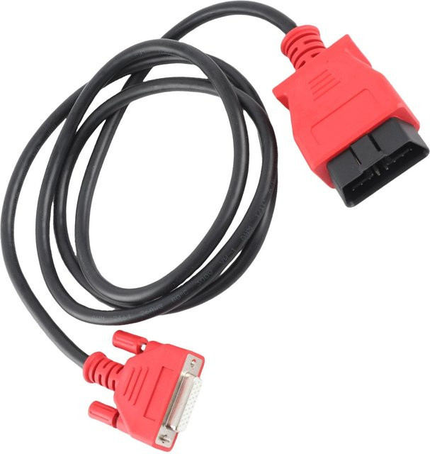 KaiSai 16Pin OBD2 Haupttestdatenkabel Diagnoseprogrammierbox Fehlercomputerdetektor für Maxisys PRO MS908P, Schwarz und Rot - Bild 1