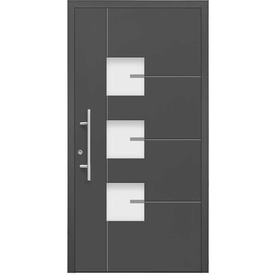 Splendoor Moderno Aluminium-Haustür mit Glaseinsatz, Anthrazit Metallic, Anschlag Links, B: 110 cm, H: 210 cm - Bild 2