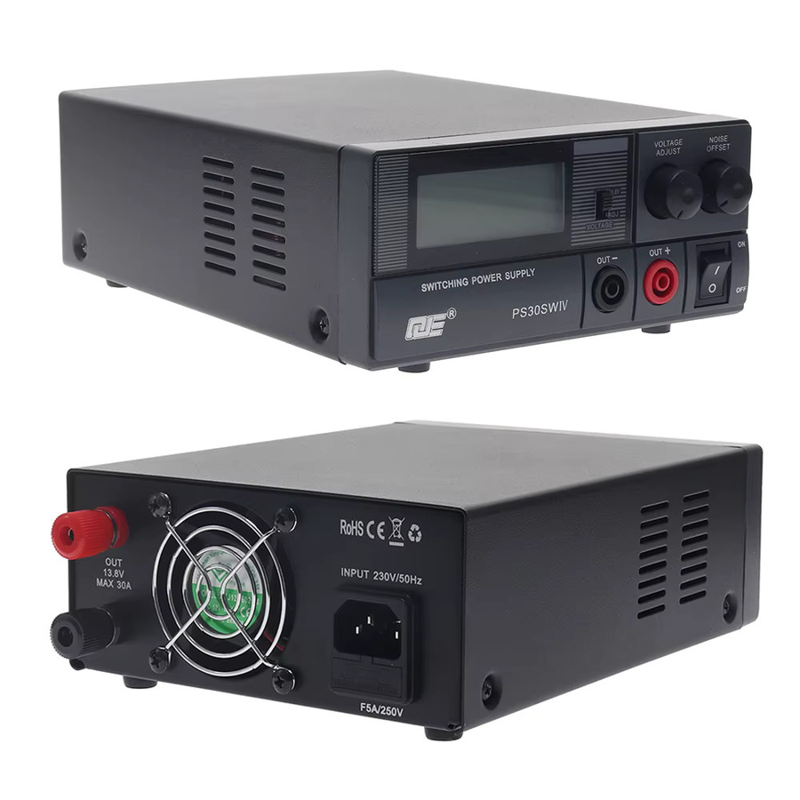 QJE PS30SWIV Einstellbares lineares Netzteil 13,8 V 30 A Schwarz - Bild 3