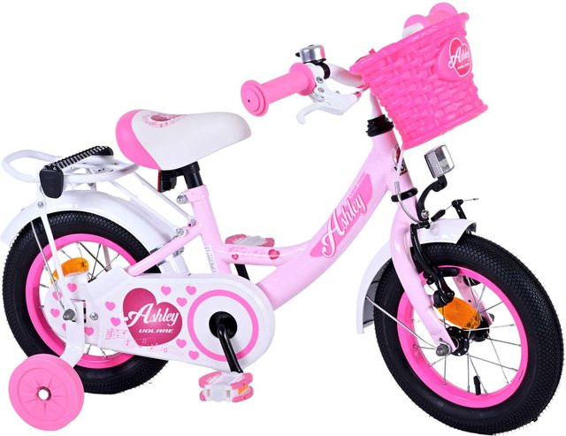 TPFSports Ashley Kinderfahrrad, Mädchen, 12 Zoll, Rosa/Weiß, Rücktritt + Handbremse - Bild 1