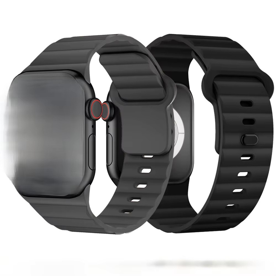 I LOVE LUO Uhrenarmband Silikon, Schwarz, Unisex - Bild 6