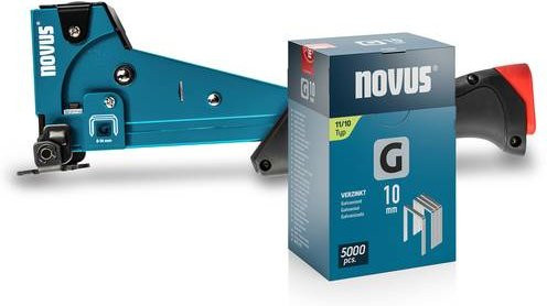 Novus Hammertacker Klammern Typ 11 in Blau, flach, Metall, Klammerlänge 6 - 14mm - Bild 1