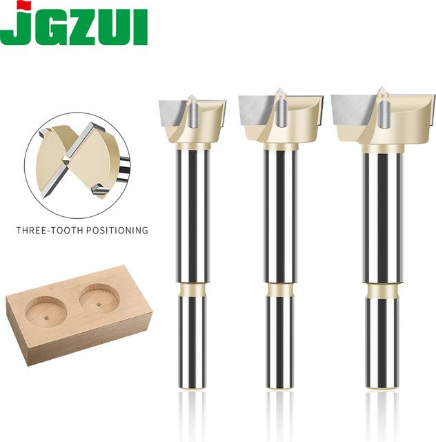 JGZUI Forstnerbohrer aus Wolframkarbid für Holzbearbeitung, Silber, 15-60 mm - Bild 1