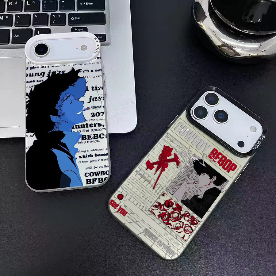 Cowboy Bebop Anime Handyhülle für iPhone 17 16 15 14 13 12 11 Pro Max Matte Laser Aurora stoßfeste Schutzhülle in Multicolour - Bild 2