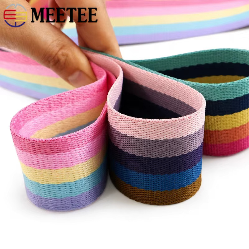 Meetee Regenbogen-Gurtband Dekorband in Multicolour für Kleidung, Haustierhalsbänder und Nähzubehör - Bild 2