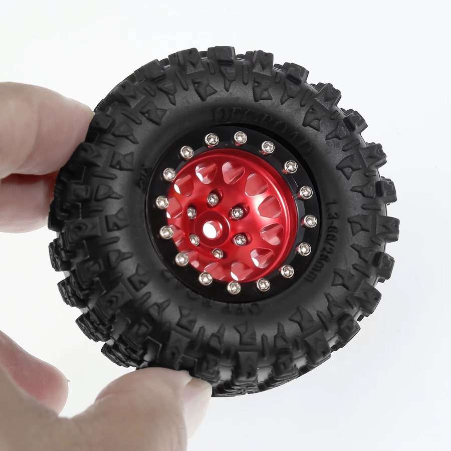 RC Aluminium 1,3 Räder Reifen Swamp Claw Mud Terrain, 66 * 26 mm, für 1/18 1/24 SCX24 TRX4M Upgrade RC Crawler Car, Räder - Bild 3