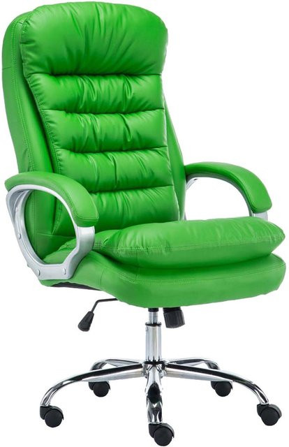TPFLiving Bürostuhl BIG Vancom Executive Chair aus Kunstleder in Grün mit Armlehnen und Rollen - Bild 1