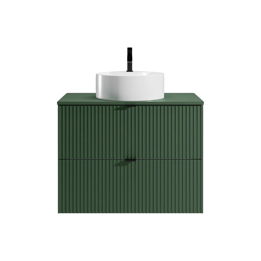 Einzelwaschtisch Zevini in Grün, Breite: 80 cm, Tiefe: 60 cm, Höhe: 47 cm - Bild 2