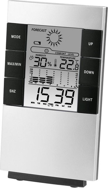 Hama LCD-Thermo-Hygrometer TH-200 in Silber - Bild 1