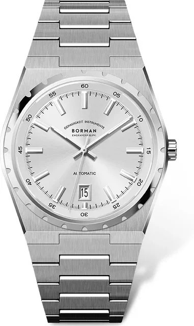 BORMAN Armbanduhr Automatik, Edelstahl, Silber, 40 mm, Herren - Bild 1