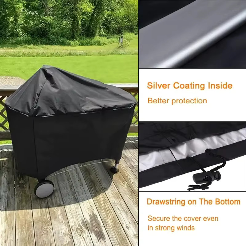 Weber Grillabdeckung für Performer Deluxe Holzkohlegrills, Schwarz, B/T/H: 123 x 101 x 65 cm - Bild 2