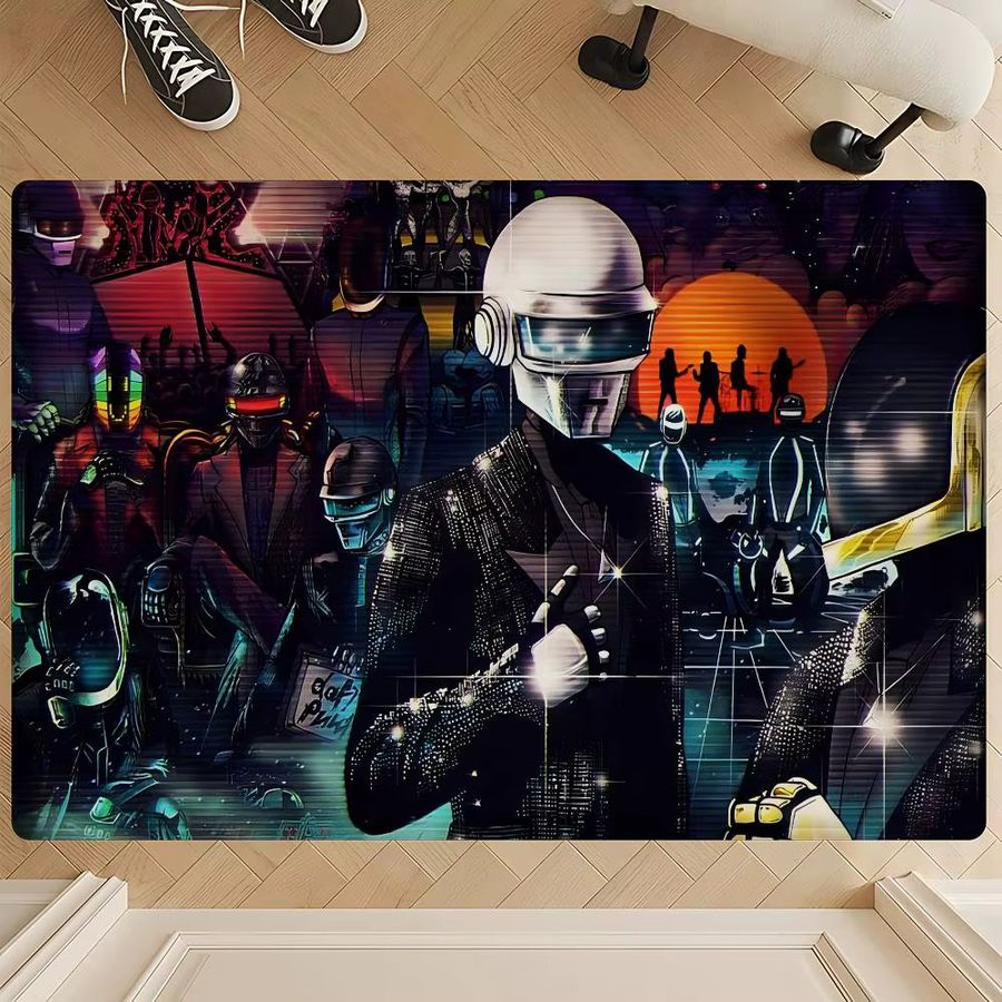 Potdemiel Fußmatte Daft Punk Design, rutschfest und waschbar, Willkommensmatte für Wohnzimmer, Küche oder Eingangsbereich - Bild 3