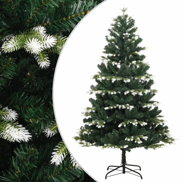 furnicato Künstlicher Weihnachtsbaum beschneit, Farbe: Grün/Weiß, Höhe: 120 cm - Bild 1