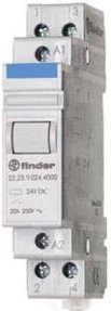 Finder Installationsrelais 1S/1Ö 20A 24VDC grau 22.23.9.024.4000 - Bild 1