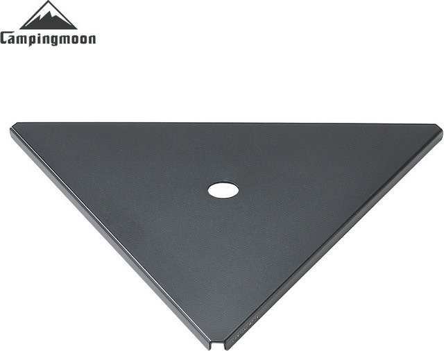 CAMPINGMOON T-2357BK Klappbarer Outdoor-Netztisch aus Aluminiumlegierung in Schwarz, Dreieckige Erweiterungsplatte für Camping und Outdoor - Bild 1
