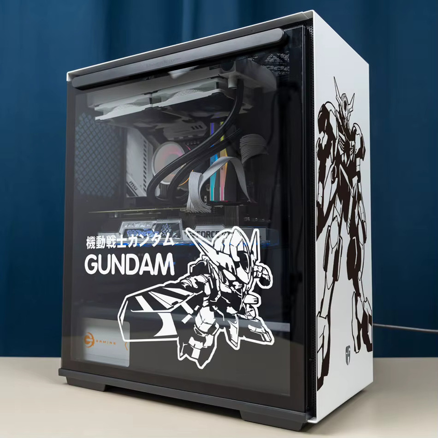 Personaliy Anime Aufkleber für PC-Gehäuse, wasserfester Cartoon Dekor Aufkleber für Computer Chassis, weiß und mehrfarbig - Bild 3