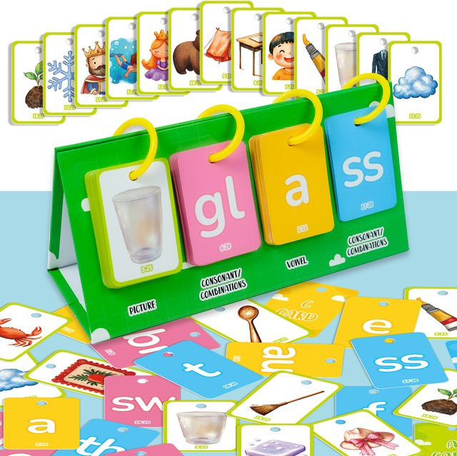 81er-Pack illustrierte englische Wortkarten für die frühe Bildung, ABC-Alphabet-Lernkarten in Mehrfarbig aus Papier für die Schule und das Homeschooling - Bild 1
