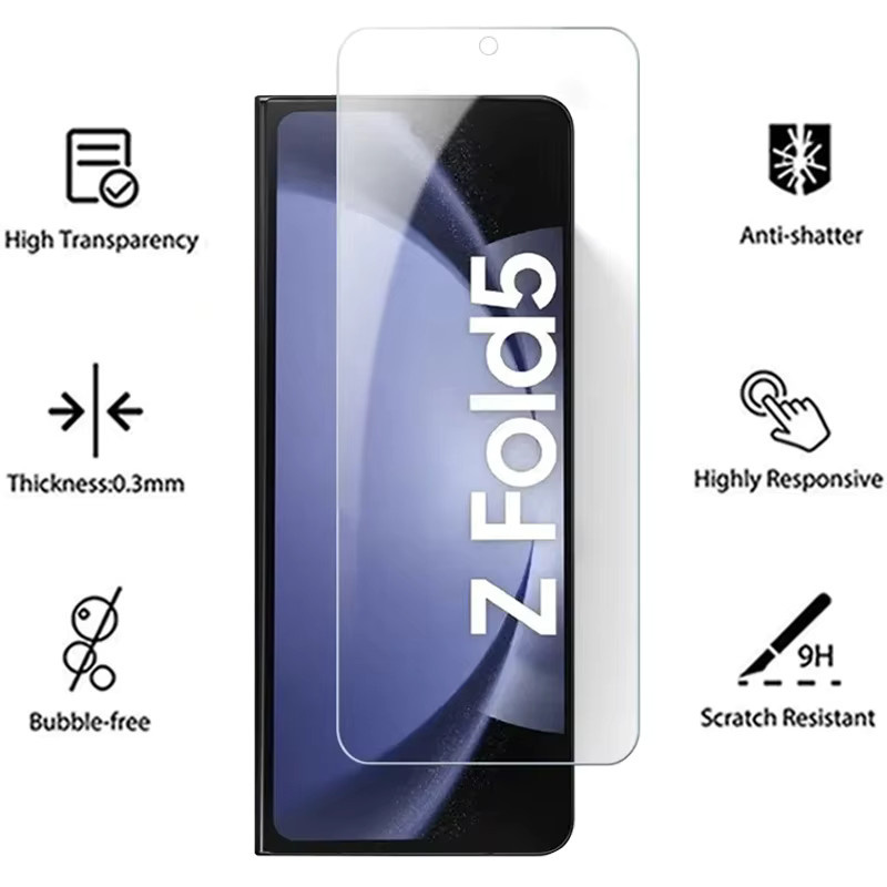 Samsung Galaxy Z Fold 7 Displayschutzfolie aus 9H gehärtetem Glas, transparent, 4/2er Set - Bild 1