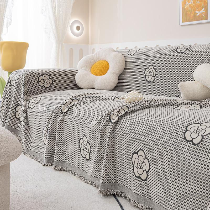 Super Six Chenille Sofabezug mit floralem Design, B/B: 180 x 130 cm - Bild 2