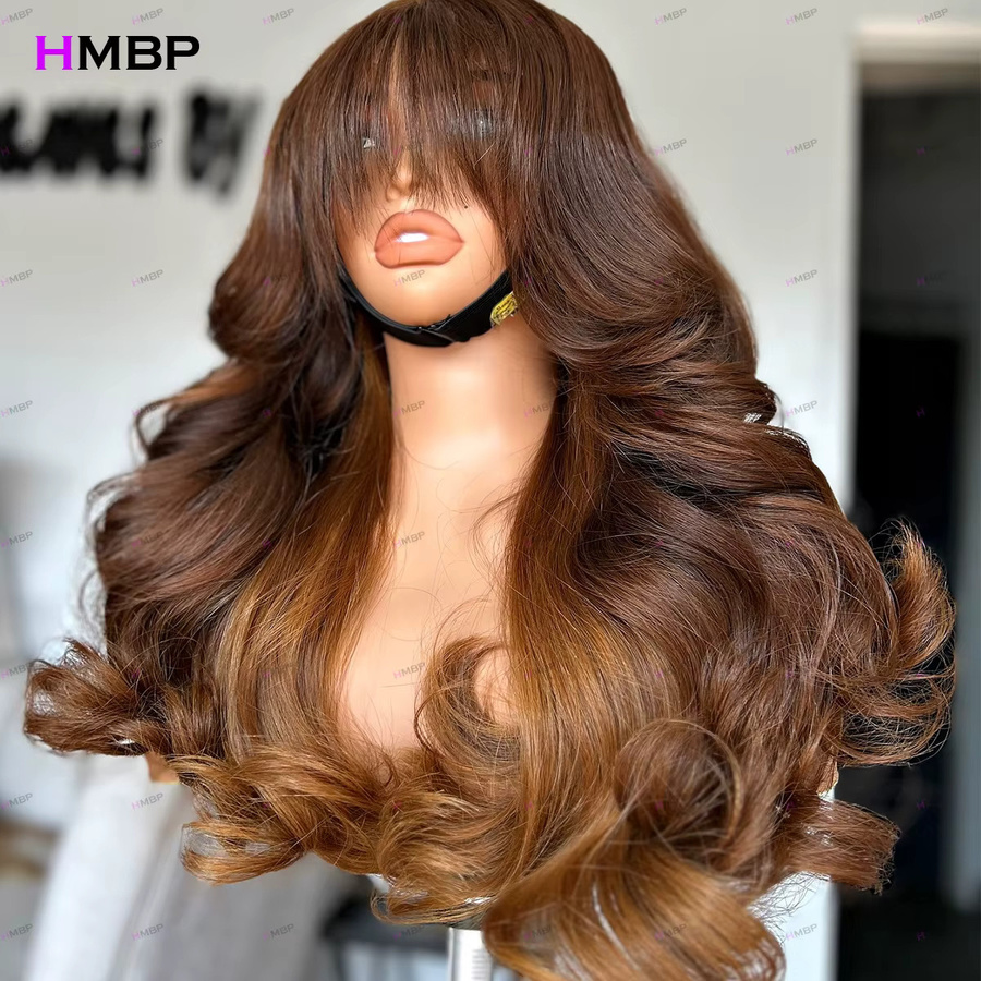HMBP Glueless Lace Frontal Echthaar Perücke, Körperwelle, Unisex - Bild 2