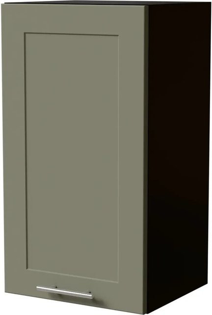 Feldmann-Wohnen Hängeschrank Oslo W2/40 in Schwarz und Reed Green Matt mit Soft-Close-Türen, B/T/H: 40 x 32,5 x 72 cm - Bild 1