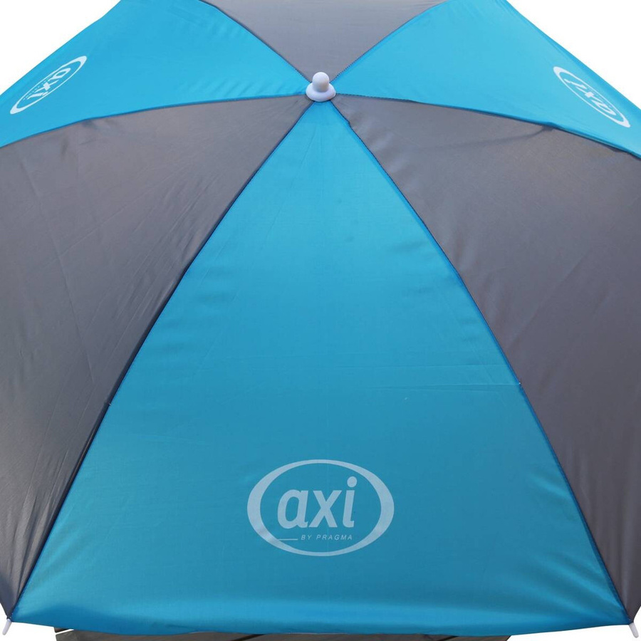 AXI Sonnenschirm aus Kunststoff in Grau und Blau, Durchmesser: 125 cm, Höhe: 175 cm - Bild 2