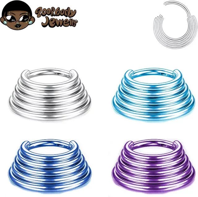ZOORBODY JEWELRY Nasenring Septum Clicker, Titan, Unisex - Bild 1
