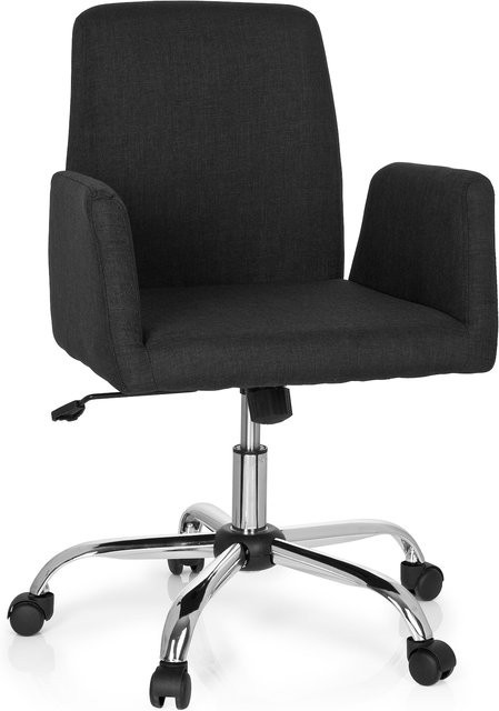 hjh OFFICE Home Office Bürostuhl FLOW mit Armlehnen in Stoff im Retro-Design - Bild 1