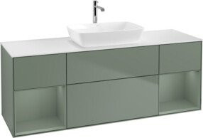 V&B Waschtischunterschrank Finion in Eiche lackiert, Breite: 160 cm, Tiefe: 50,1 cm, Höhe: 50,1 cm - Bild 1