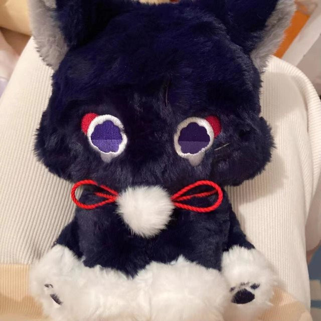 Fashnics Genshin Impact Scaramouche Katze Plüschpuppe, 22cm, grau, ab 14 Jahre - Bild 1