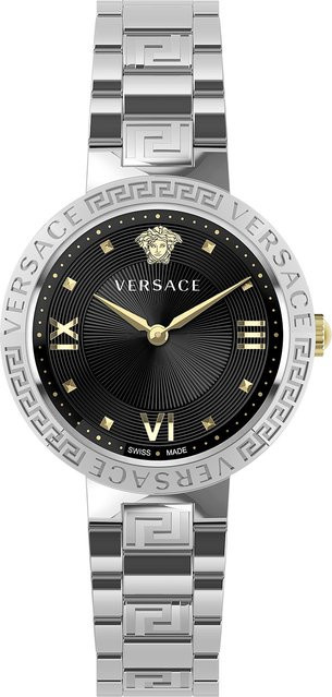 Versace Damenuhr, Quarz, Edelstahl, Schwarz, 36 mm, 5 ATM - Bild 1