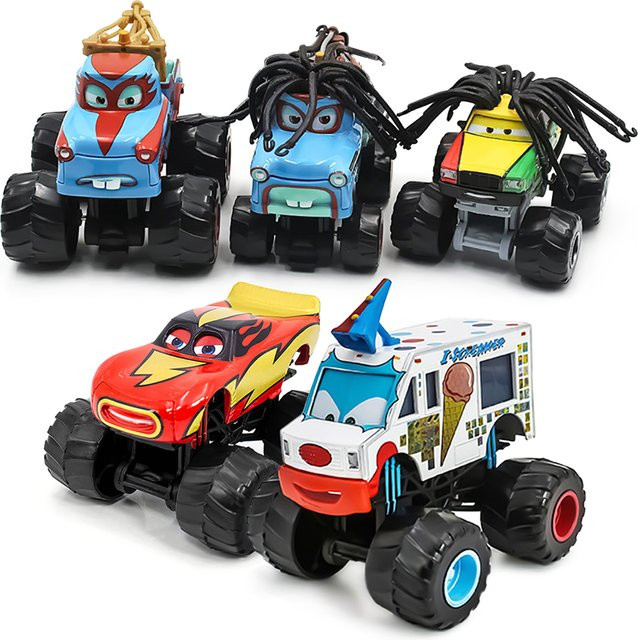 Disney Monster Truck Tormentor Mater Frightening McMean Lightning McQueen I-Screamer Wrestler, Spielzeugautos - Bild 1