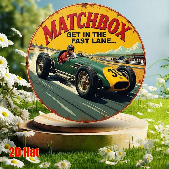 Vintage Matchbox Metallschild CIFBUY Wanddekoration Multicolor B: 20 cm, H: 20 cm, T: 1 cm - Bild 1
