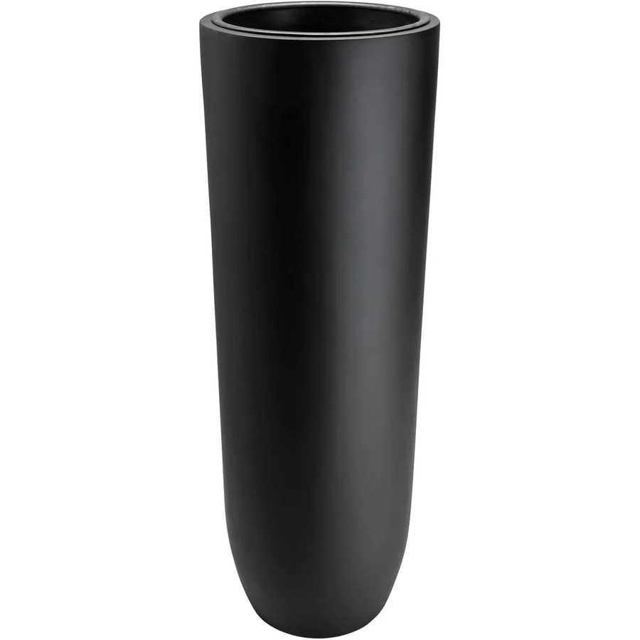 Vivanno Bodenvase Solerio Blumenkübel aus Fiberglas in Schwarz, B/T/H: 33 x 33 x 80 cm - Bild 2