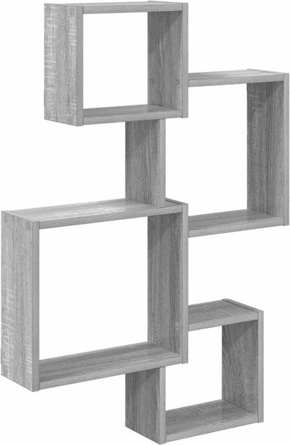 vidaXL Wandwürfelregal modern in Grau Sonoma, Wandhalterung für Wohnzimmer und Home Office, B/T/H: 64 x 13,5 x 91,5 cm - Bild 1