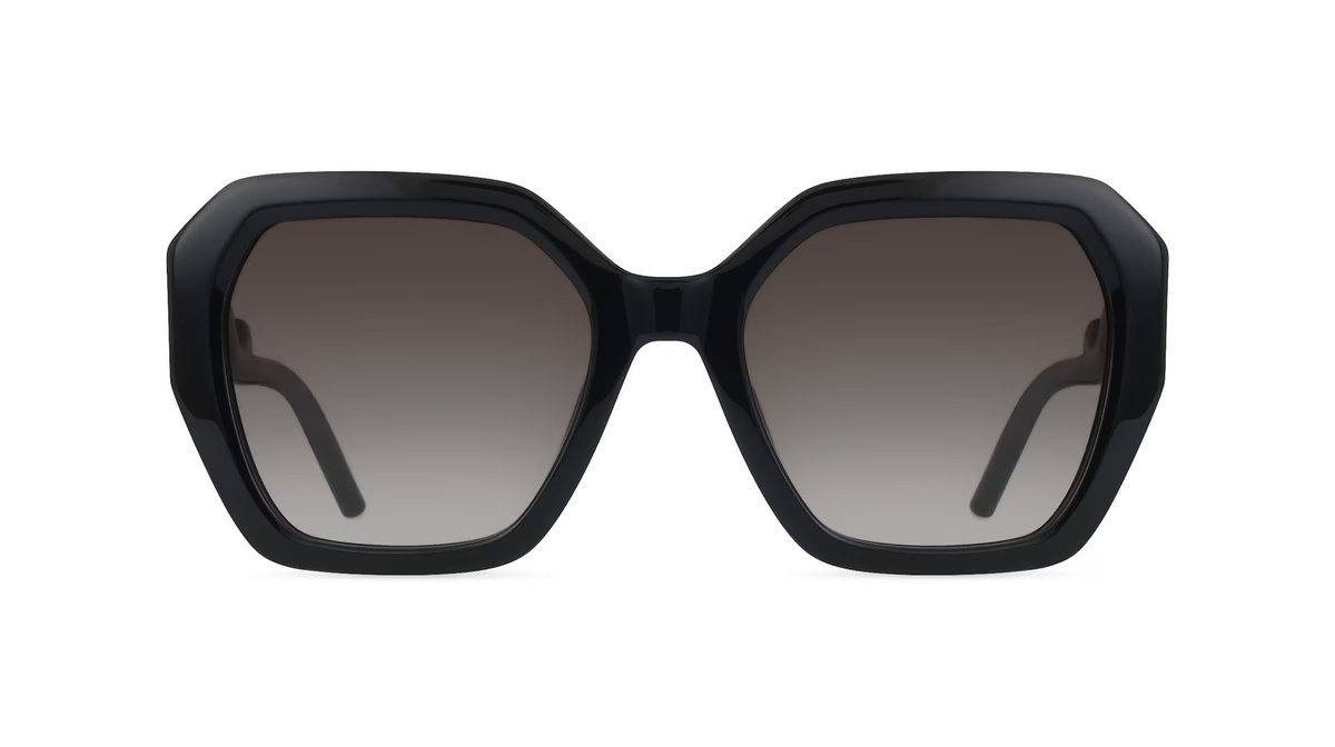 Escada SESG37 Sonnenbrille, Vollrand, Hexagonal, Kunststoff, Schwarz, Grau, Damen - Bild 1
