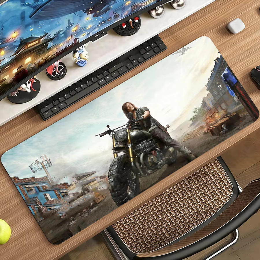 Norman Reedus Walking Dead Mauspad Multicolor rutschfeste Schreibtischunterlage aus Gummi für PC und Laptop - Bild 3