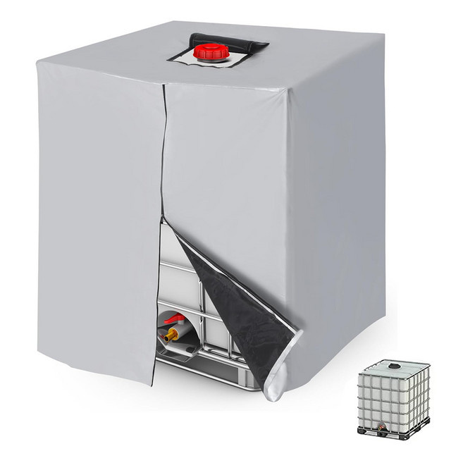 MY·BAKERMAN IBC-Taschen Abdeckung für 1000L Wassertank aus grünem Polyester mit Reißverschluss - Bild 1
