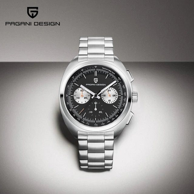 PAGANI DESIGN Chronograph, Quarz, Edelstahl, Silber, Herren - Bild 1