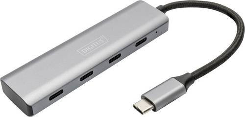 Digitus USB-C 4-Port USB 3.1 Gen 1 Hub mit Aluminiumgehäuse in Grau/Silber - Bild 1