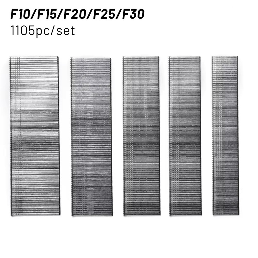 VIBRATITE Edelstahl Heftklammer Pins Gerade Brad Nägel in Silber für DIY Möbel und Holzbearbeitung, 1105 Stück - Bild 3